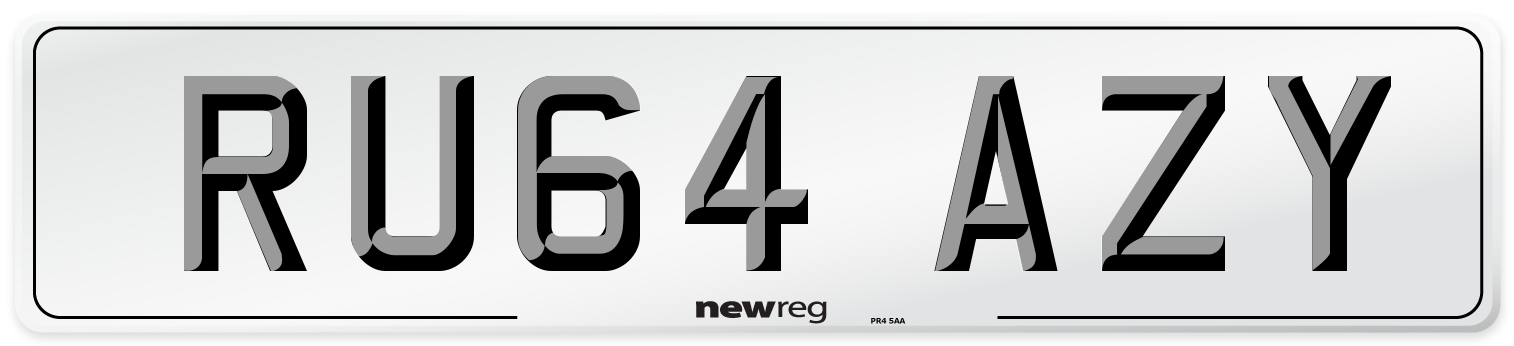 RU64 AZY Number Plate from New Reg